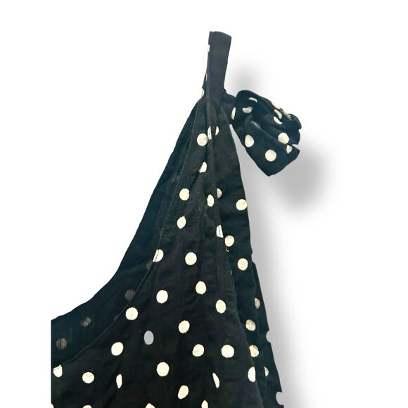 ASOS Retro A-Line Mini Dress Black White Polka Dot Fit Flare Retro Size 4 - Picture 6 of 12